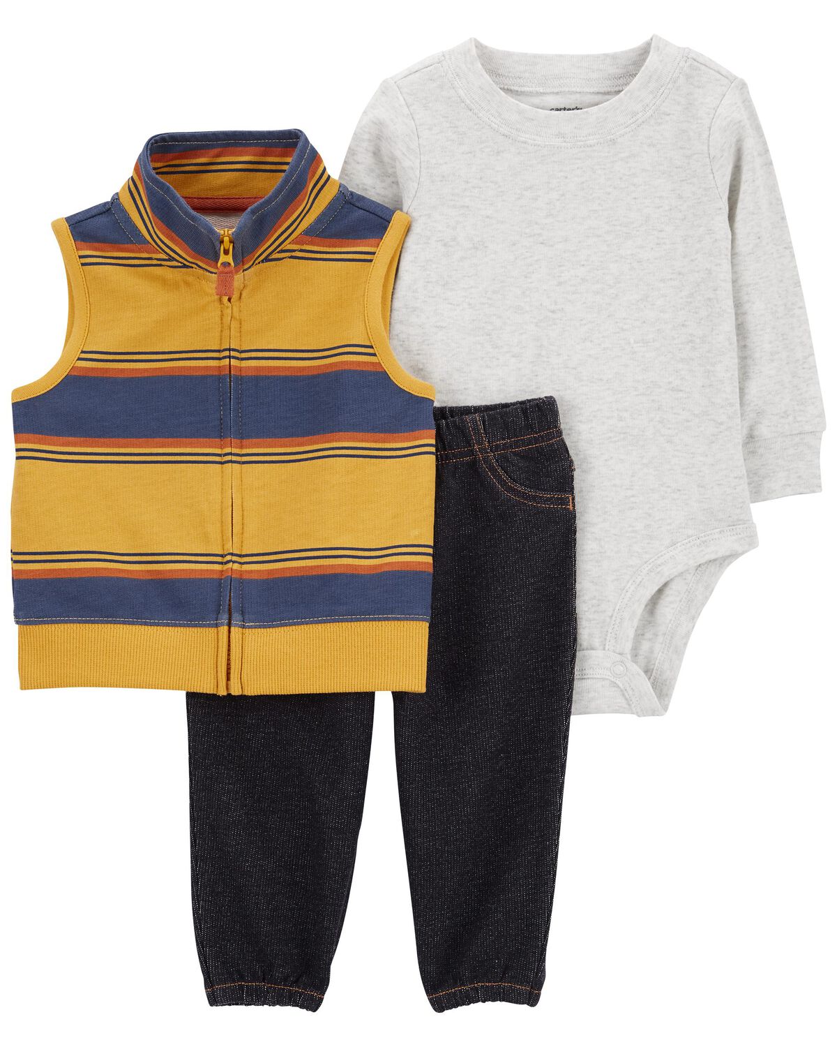 Multi Baby 3Piece Little Vest Set