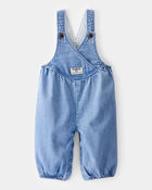Baby  Vintage Inspired Chambray V-Neck Overalls  - Nostalgia Wash, image 1 of 4 slides