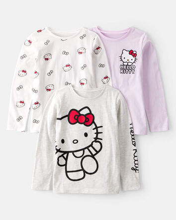 Girls 3-Pack Hello Kitty® Long-Sleeve Graphic Tees, 