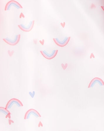Toddler Rainbow Translucent Rain Jacket - Pink, 