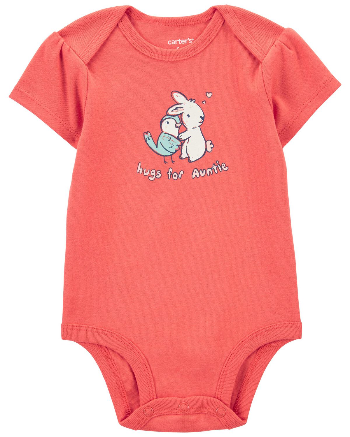 Red Baby Hugs For Auntie Original Bodysuit
