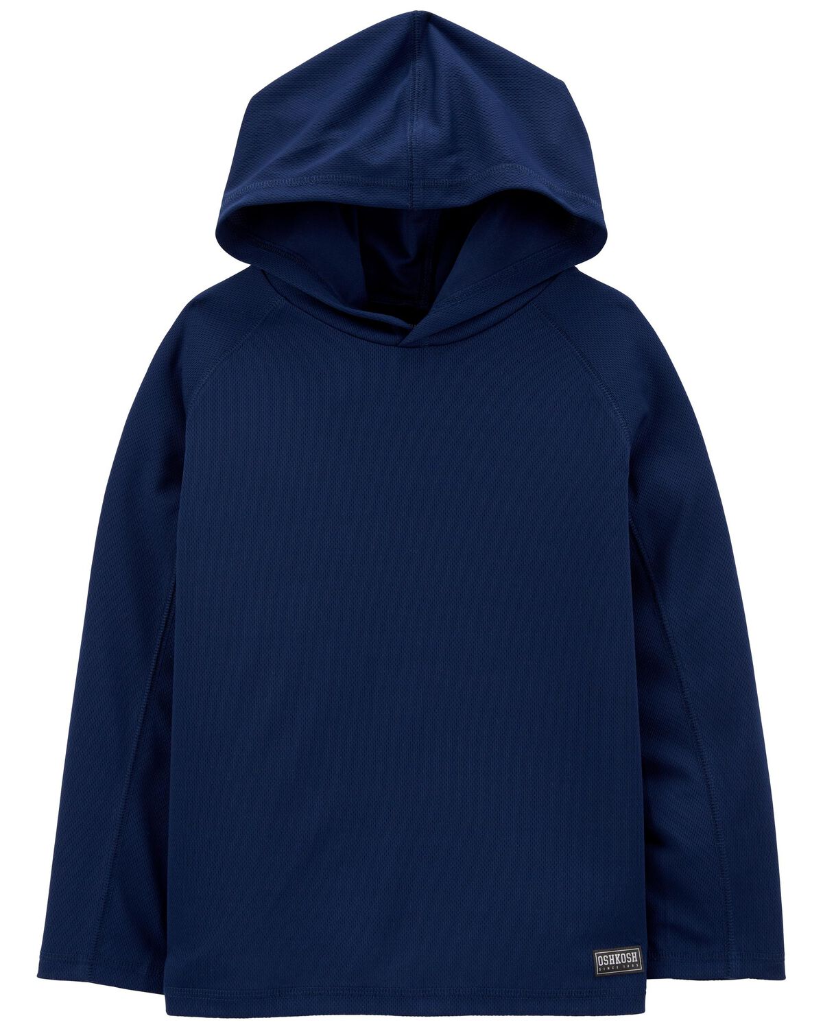 Kid Hooded Pullover in Moisture Wicking Active Jersey