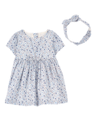 Baby 2-Piece Dress and Headwrap Set, image 1 of 4 slides