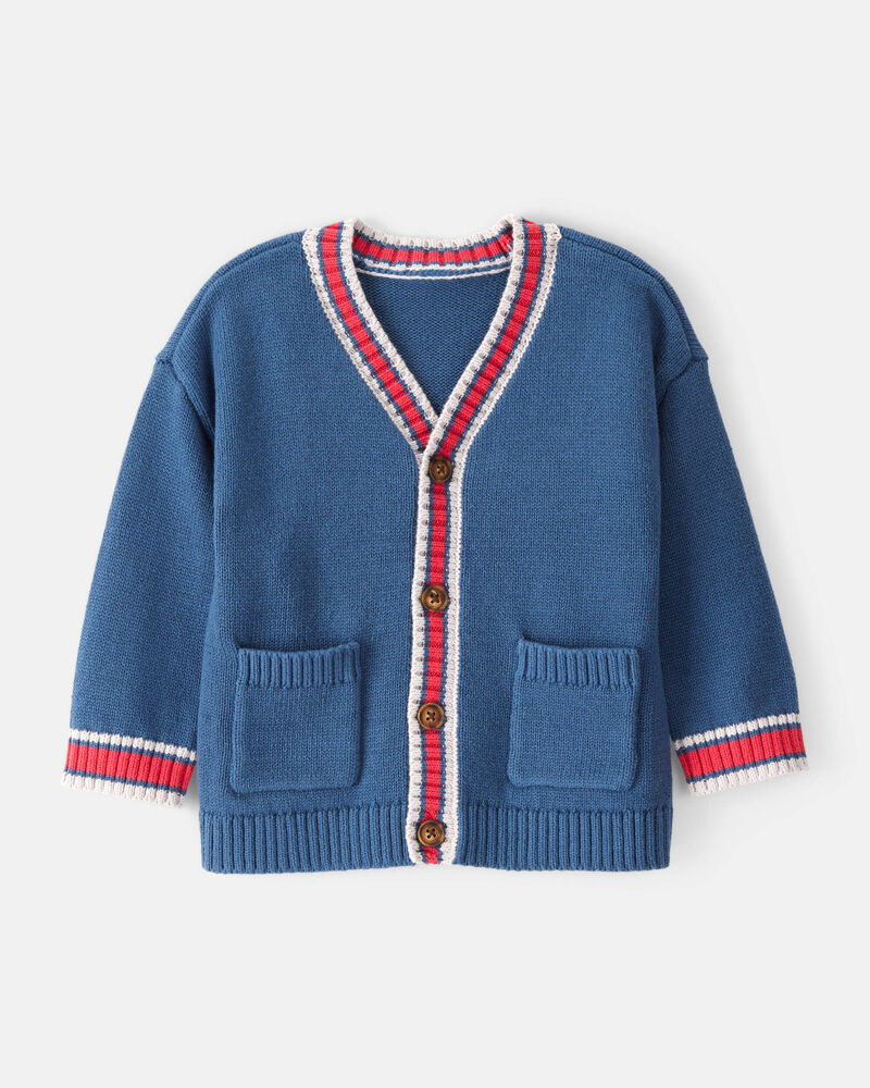 Baby Boy Long-Sleeve Cardigan - Navy, image 1 of 3 slides