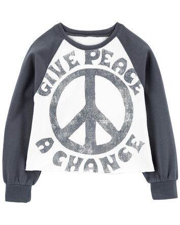 Kid Give Peace A Chance Raglan Tee, 