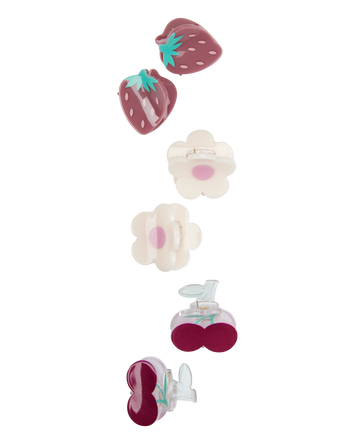 Toddler 6-Pack Fruit Hair Clips, 