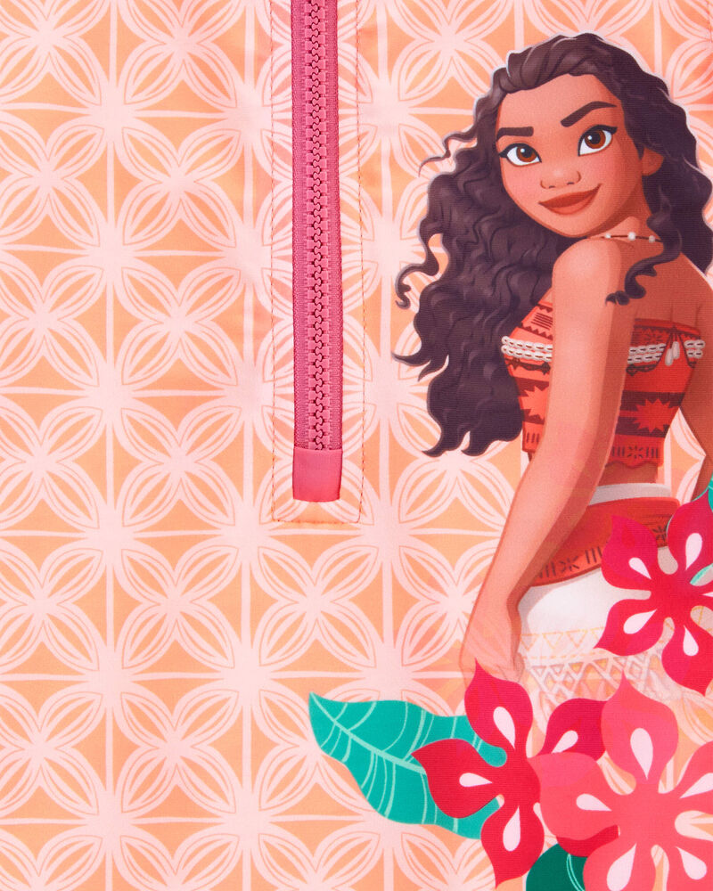 Kid Disney© Moana 1-Piece Swimsuit - Orange, image 3 of 3 slides