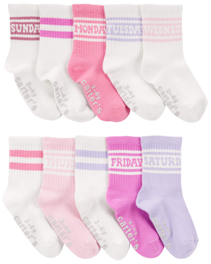 Toddler 10-Pack Crew Socks, image 1 of 2 slides