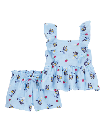 Toddler 2-Piece Bluey Outfit Set - Blue, 