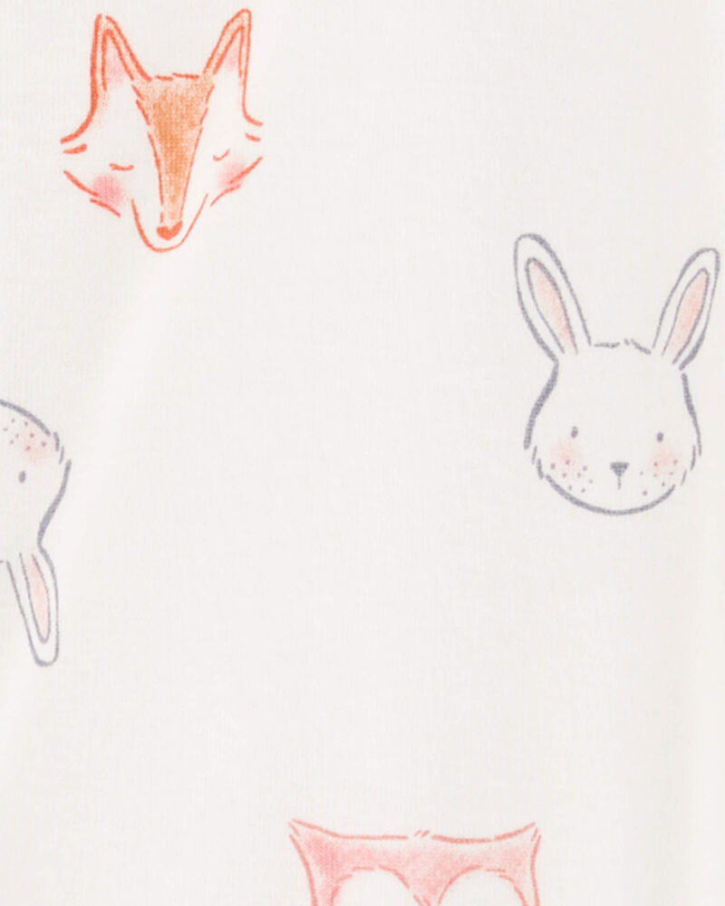 Toddler 1-Piece Animals 100% Snug Fit Cotton Footie Pajamas, image 2 of 4 slides