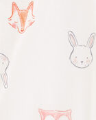 Toddler 1-Piece Animals 100% Snug Fit Cotton Footie Pajamas, image 2 of 4 slides