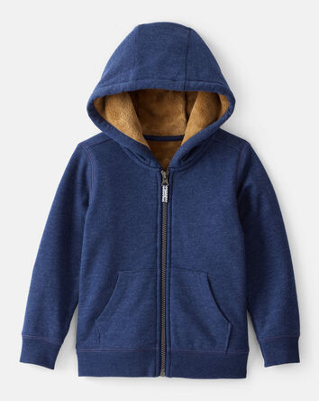Toddler Boy Long-Sleeve Hooded Zip-Up Jacket - Navy, 