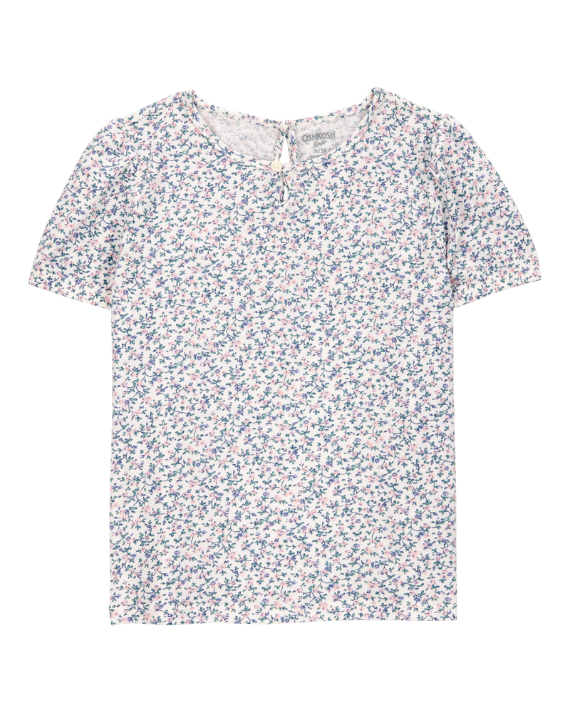 Toddler Short-Sleeve Floral Fashion Top, image 1 of 3 slides