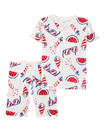 Baby 2-Piece 4th Of July 100% Snug Fit Cotton Pajamas, 