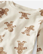 Toddler Organic Cotton Pajamas Set in Gingerbread Cookie, image 3 of 4 slides