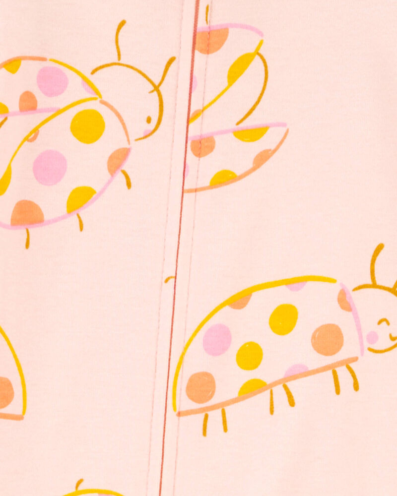Toddler 1-Piece Ladybug 100% Snug Fit Cotton Footie Pajamas, image 2 of 4 slides