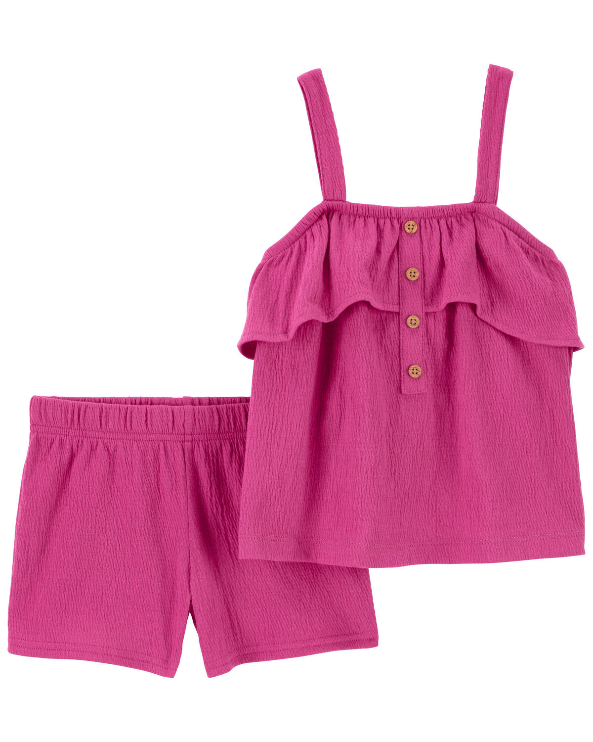 Pink Baby 2Piece Crinkle Jersey Outfit Set