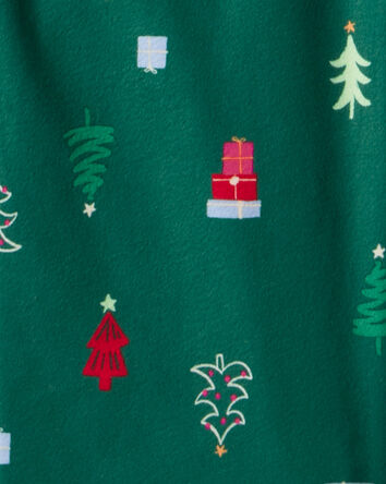 Kid Christmas Trees Long-Sleeve Loose Fit 2-Piece Pajamas - Green, 