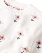 Toddler Organic Cotton Sweater Knit in Wildflower Maze Print, image 2 of 5 slides