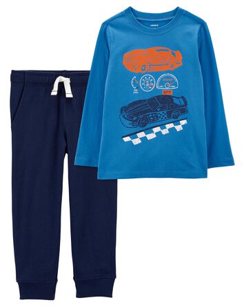 Toddler 2-Pack Jersey Tee & Pull-On Pants, 