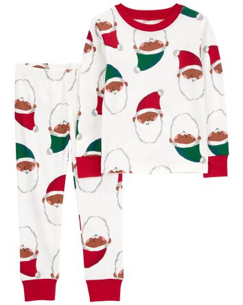 Toddler 2-Piece Santa 100% Snug Fit Cotton Pajamas, 