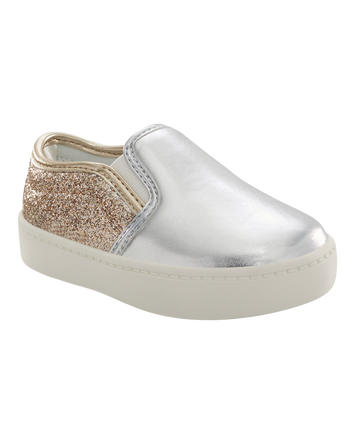 Kid Metallic Slip-On Casual Shoes, 