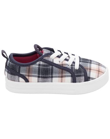 Toddler Plaid Canvas Sneakers, 