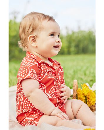 Baby Pineapple Cotton Romper, 