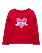 Kid Love Ya Valentine's Day Cotton Blend Graphic Tee, image 1 of 3 slides