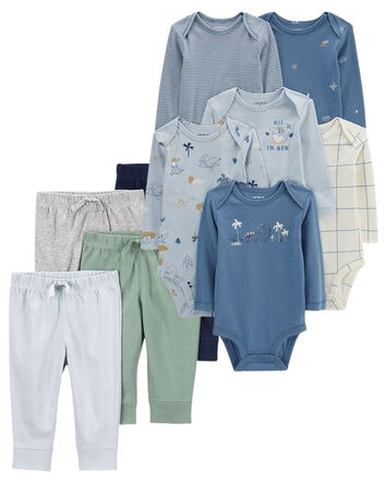 Baby 10-Piece Bodysuits & Pants Set, 