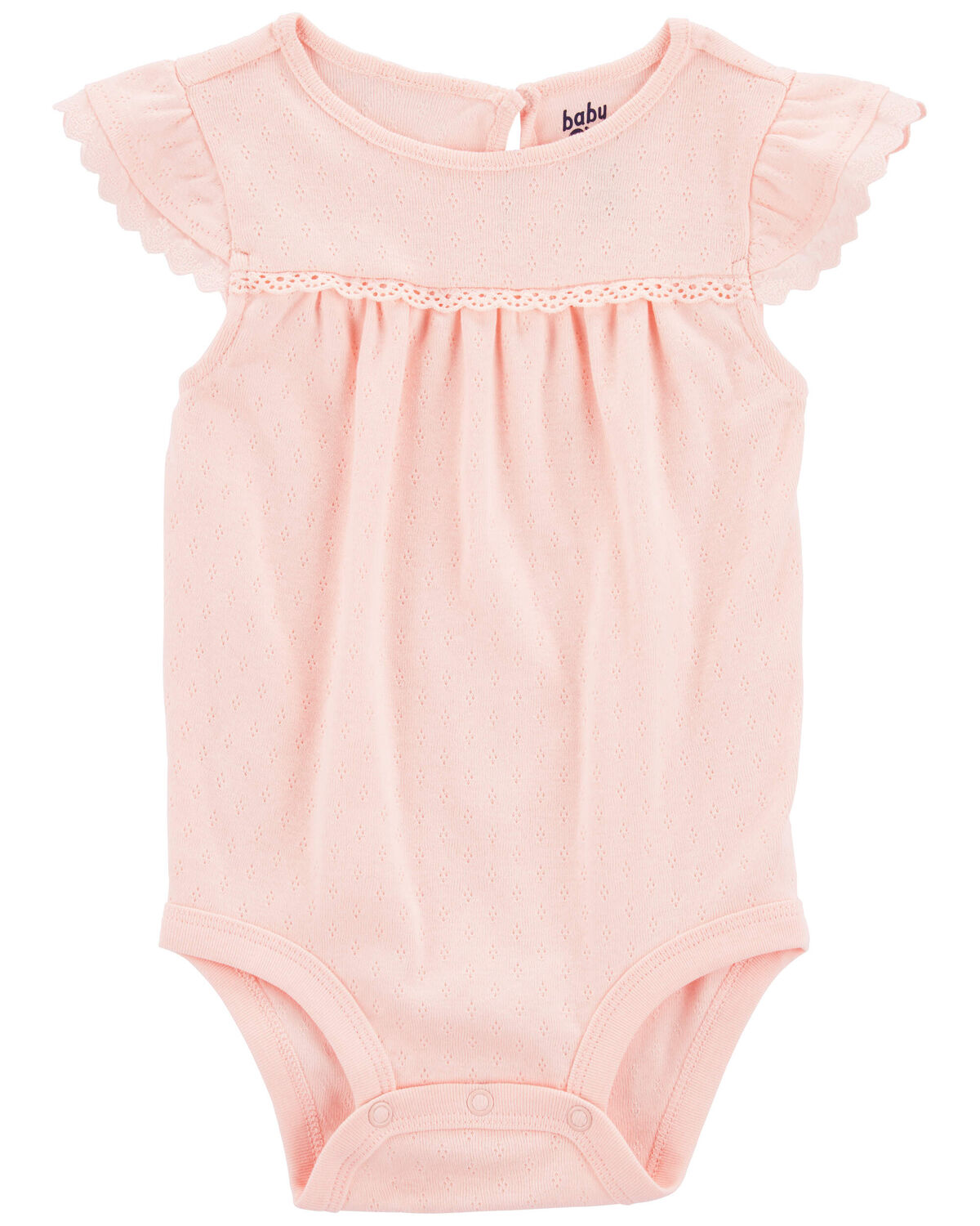 Pink Baby Cotton Pointelle Bodysuit