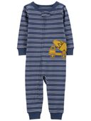 Blue - Baby 1-Piece Truck 100% Snug Fit Cotton Footless Pajamas
