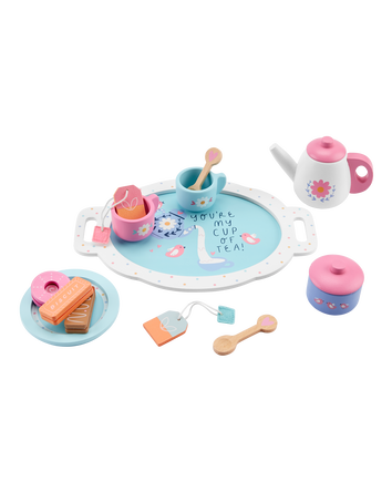 Wooden Tea & Cookie Set, 