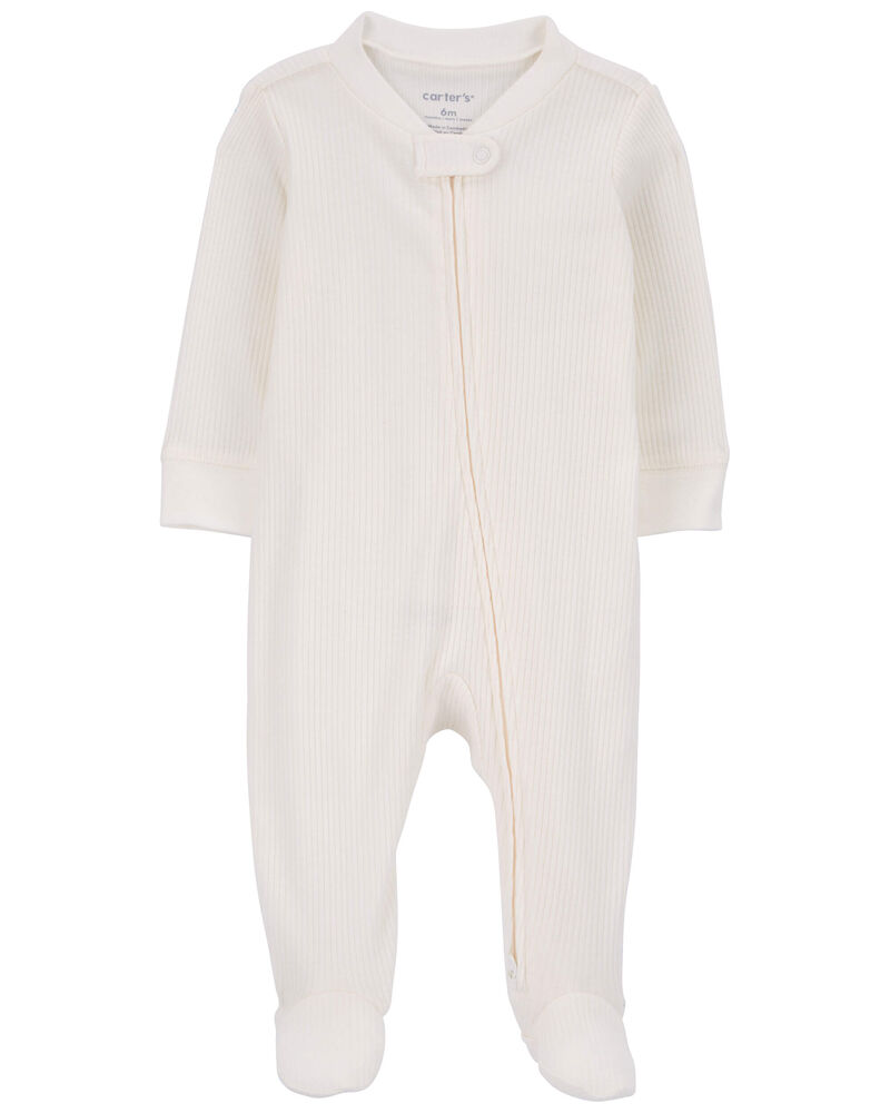 Baby 1-Piece Thermal Textured Footie Pajamas, image 1 of 5 slides