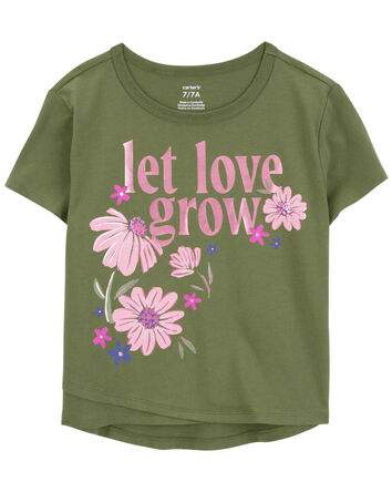 Kid Let Love Grow Floral Graphic Tee, 