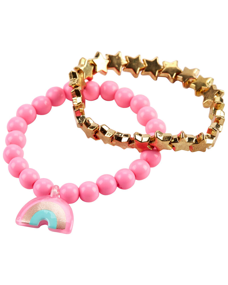 3-Piece Rainbow Necklace & Bracelets Set, image 2 of 3 slides