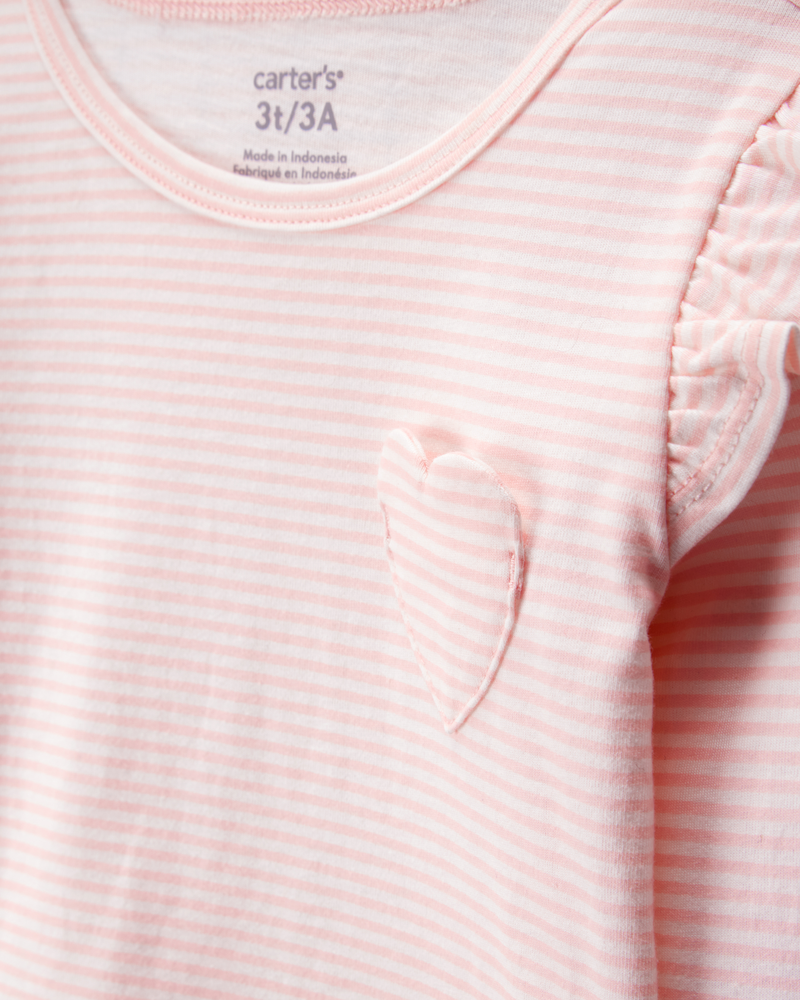 Toddler 2-Piece Striped Jersey Tee & Tulle Tutu Skirt Set, image 2 of 4 slides