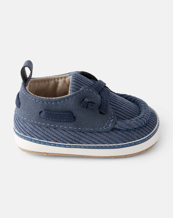 Baby Boy Corduroy Boat Shoes - Blue, 