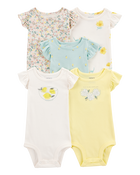 Baby 7-Piece Lemon Short-Sleeve Bodysuits & Shorts Set, image 2 of 10 slides