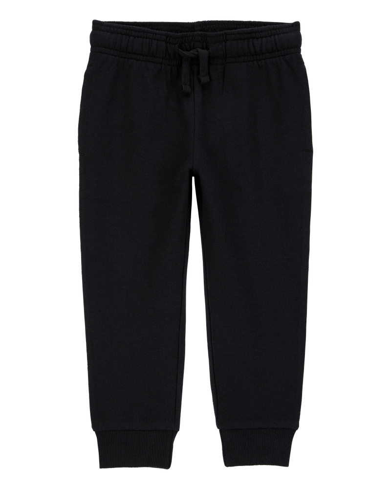 Toddler Pull-On Drawstring Joggers - Black, image 1 of 6 slides