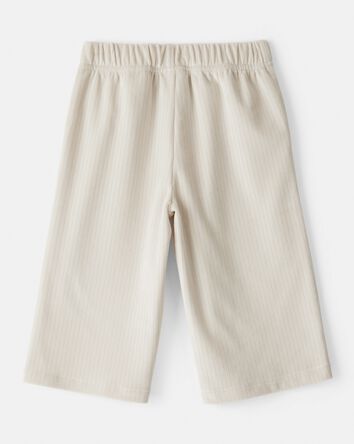 Baby Girl Ribbed Flare Pants - Tan, 