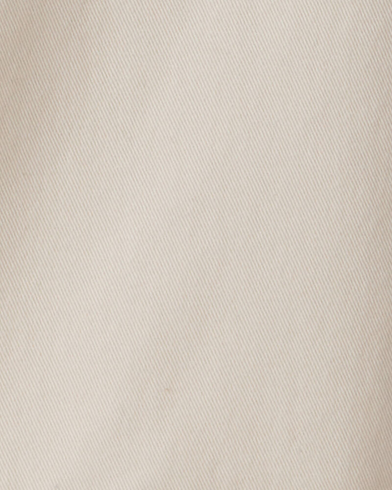 Girls Cotton Wide-Leg Pants - Cream, image 3 of 4 slides