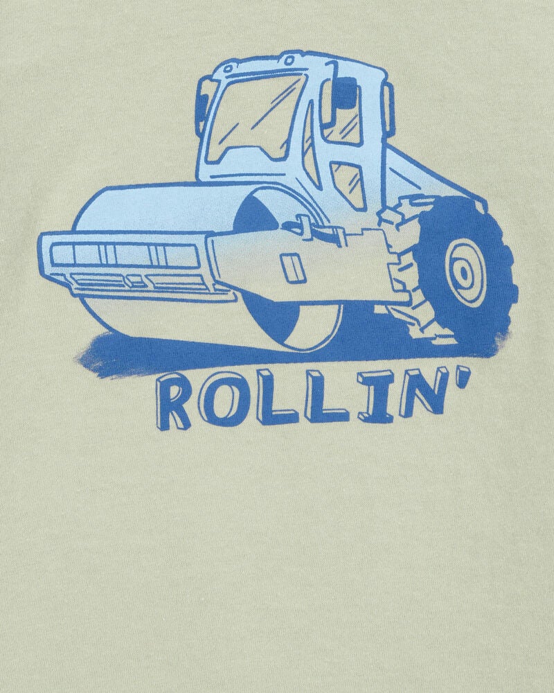 Toddler Tractor Rollin' Short-Sleeve Graphic Tee - Olive, image 2 of 3 slides