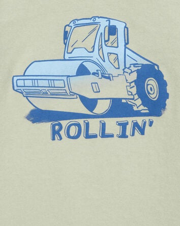 Toddler Tractor Rollin' Short-Sleeve Graphic Tee - Olive, 