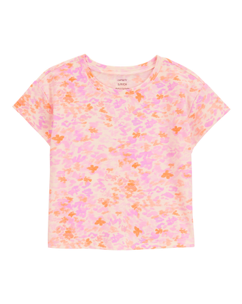 Kid Floral Short-Sleeve Tee - Pink, 