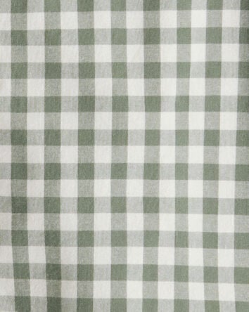 Baby Boy Long-Sleeve Plaid Button Down Shirt - Green, 