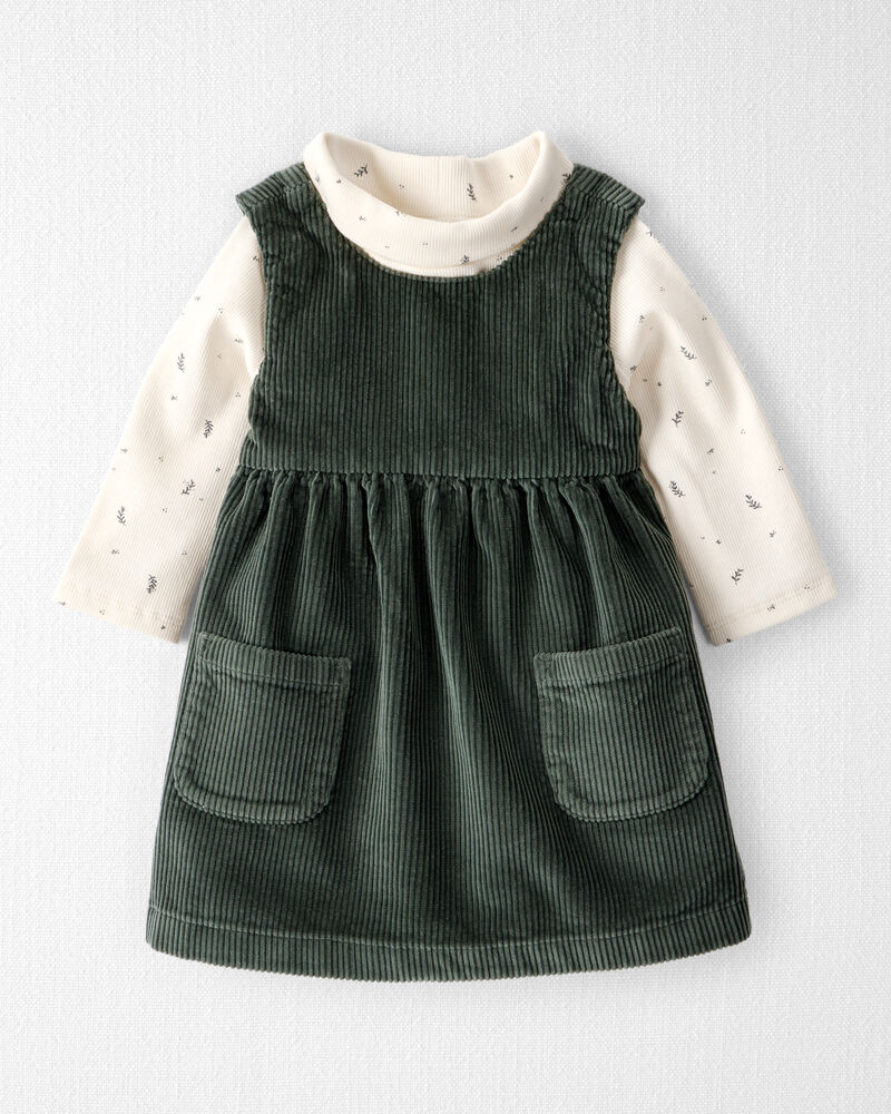 Baby Girl 2-Piece Organic Cotton Jumper Set, image 1 of 8 slides