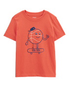Toddler Basketball Short-Sleeve Graphic Tee - Orange, image 1 of 3 slides