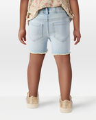 Toddler Frayed Hem Iconic Denim Short - Splash Wash, image 3 of 6 slides