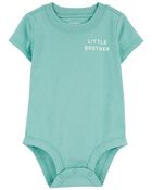 Baby Little Brother Cotton Bodysuit, image 1 of 5 slides